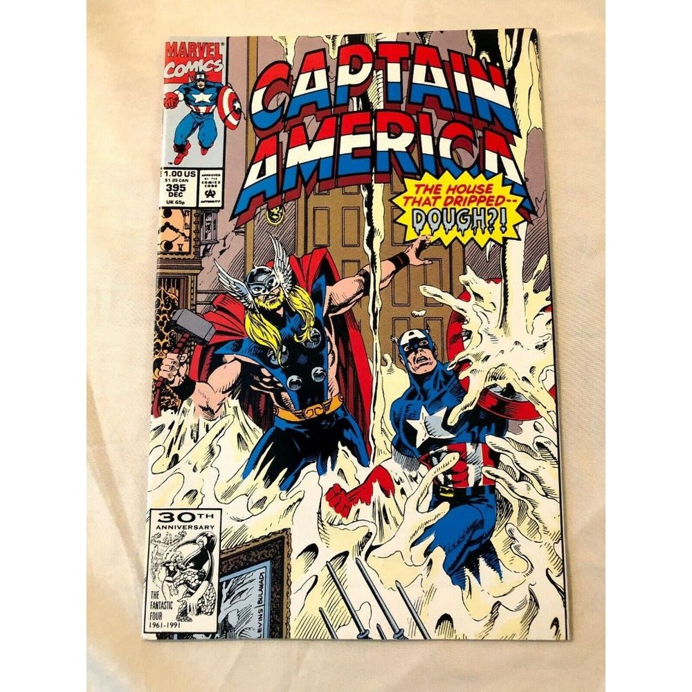 MARVEL Comic Book, Captain America, The House that Dripped DOUGH!!! Dec 1991